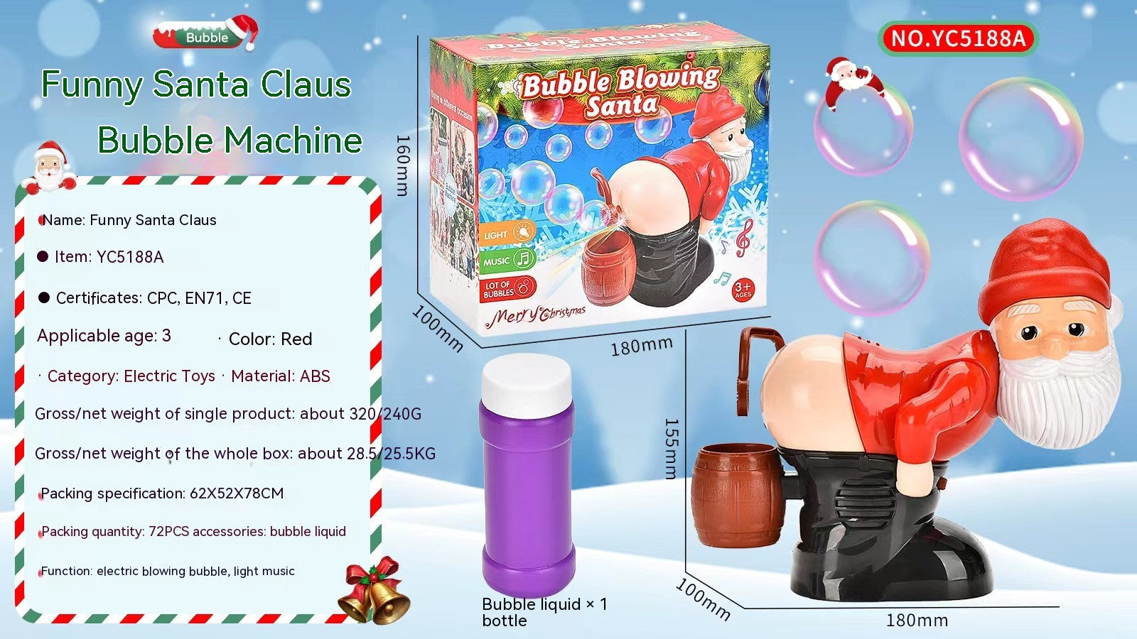  Santa Claus Bubbles Machine cashymart