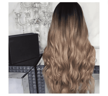  Korean Silk Gradient Long Curly Hair Wig cashymart