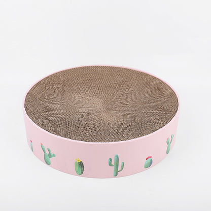  Durable Round Cat Scratch Board Bed and Toy cashymart