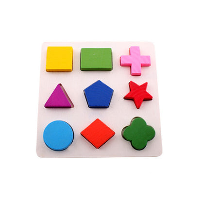  Geometric Shape Jigsaw for Kids Educational Toy cashymart