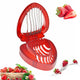 Red Strawberry Slicer Plastic Fruit Carving Tools