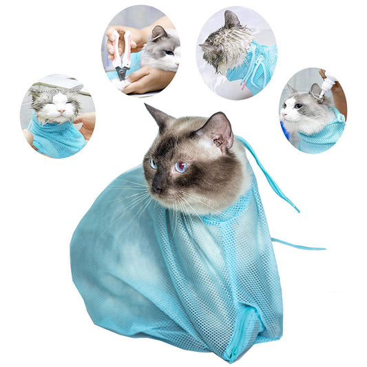  Adjustable Cat Grooming and Bathing Bag cashymart