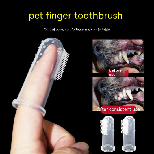  New Pet Silicone Finger Toothbrush cashymart