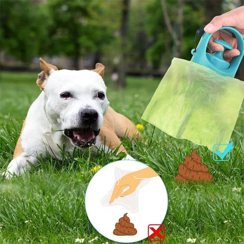  Dog Pooper Scooper With Built-in Poop Bag cashymart