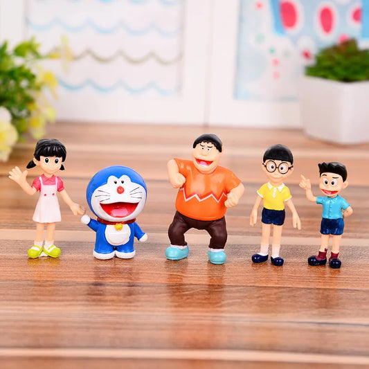  Doraemon Family Portrait PVC Action Figures cashymart