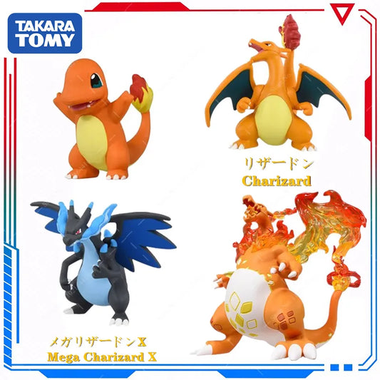  Pokemon Figure Gigantamax Charizard, Mega Charizard X, and Charmander PVC Action Toy cashymart