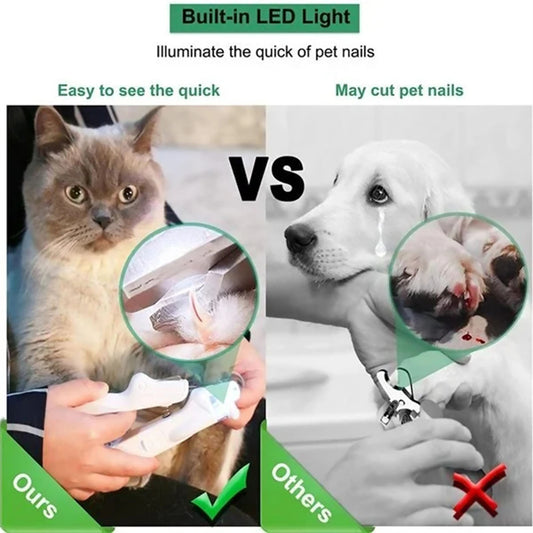  LED Light Pet Nail Clippers for Dogs and Cats cashymart