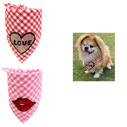 Dog Valentine's Day Saliva Towel cashymart