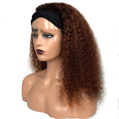  Natural Style Human Hair Jerry Curly Headband Wig cashymart