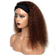 Natural Style Human Hair Jerry Curly Headband Wig