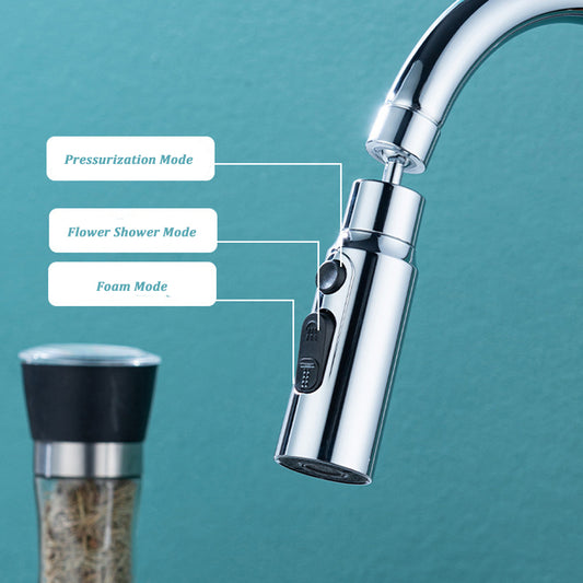  New 3-Mode Swivel Kitchen Faucet Bubbler cashymart