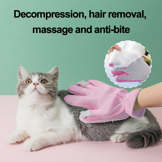  Cat Grooming Glove for Pet Hair Removal and Massage cashymart