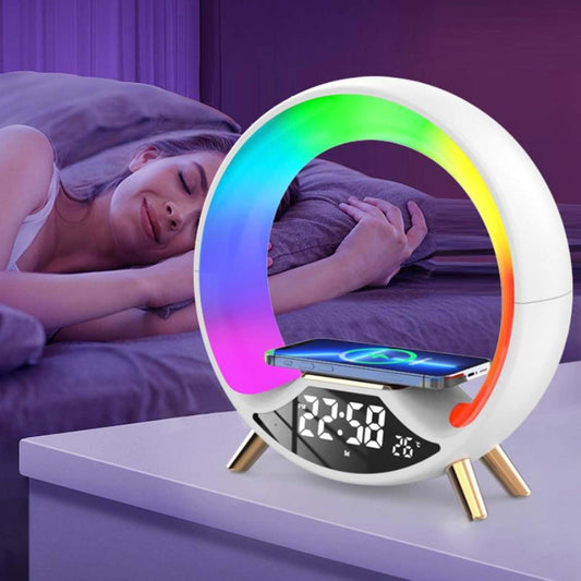  Wireless Charger Lamp with Clock cashymart