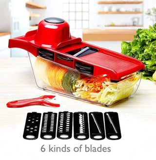 Slice, Dice & Julienne Like a Pro with the 6-in-1 Stainless Steel Vegetable Slicer