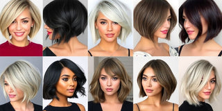 Diverse women with trendy bob haircuts in 2025.