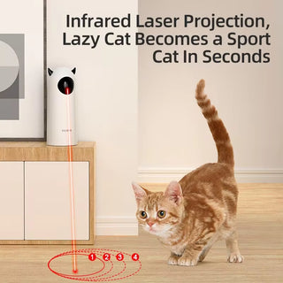 ROJECO Automatic Cat Toys Interactive Smart Teasing Pet LED Laser Indoor Cat Toy Accessories Handheld Electronic Cat Toy for Dog