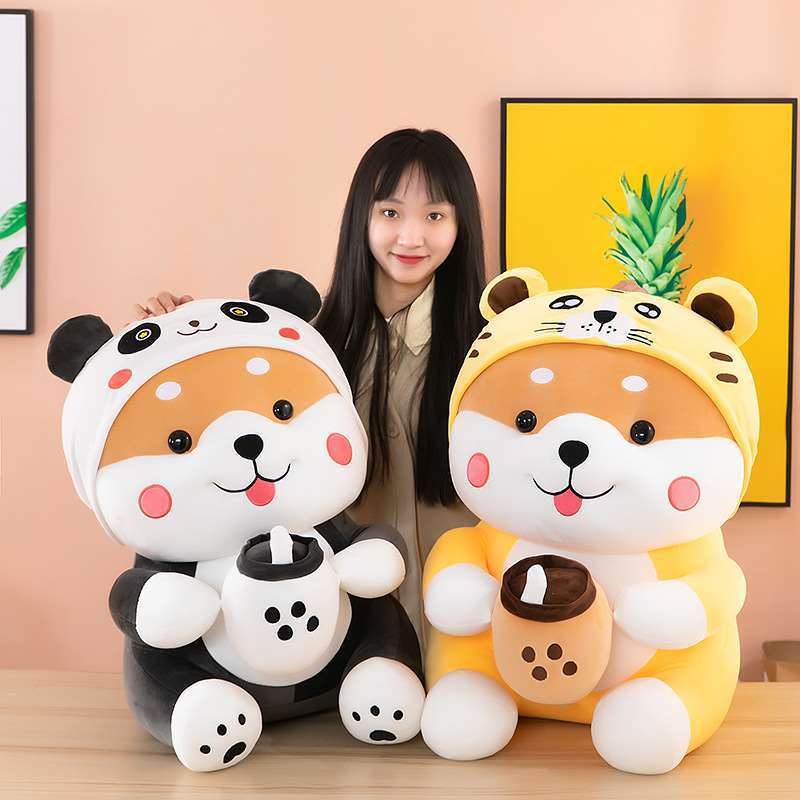  Milk Tea Dog Plush Toy cashymart