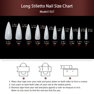  Stiletto Press-On Nails cashymart