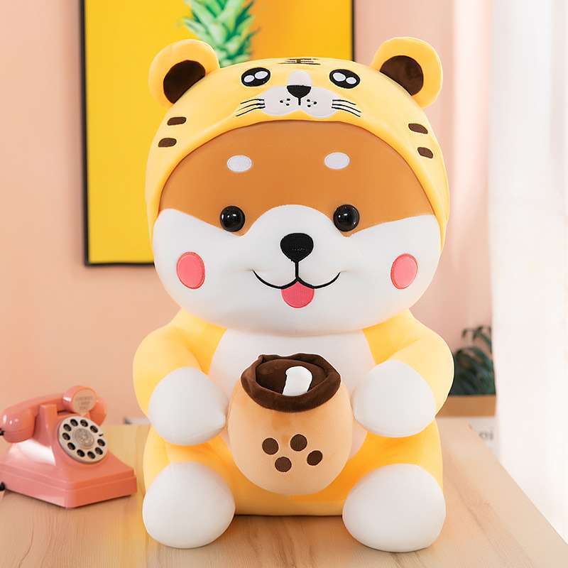  Milk Tea Dog Plush Toy cashymart