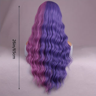  Anime Glam: Stunning Black to Grey Ombre Wavy Wig cashymart