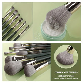  Glamorous Green 14pc Makeup Brush Collection cashymart