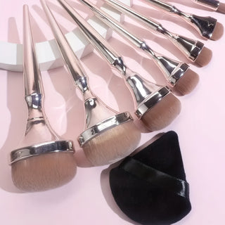  9-Piece Oval Makeup Brush Set cashymart