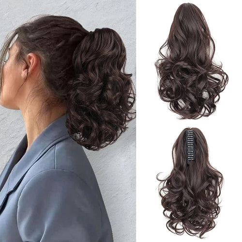 10 Inch Synthetic Wavy Curly Ponytail Hair Extension cashymart