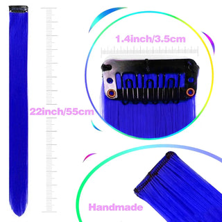  10 PCS Colored Hair Extensions Clips cashymart