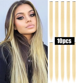  10 PCS Colored Hair Extensions Clips cashymart