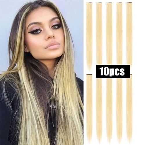  10 PCS Colored Hair Extensions Clips cashymart