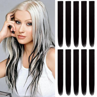  10 PCS Colored Hair Extensions Clips cashymart