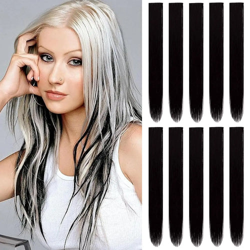  10 PCS Colored Hair Extensions Clips cashymart