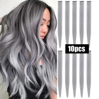  10 PCS Colored Hair Extensions Clips cashymart