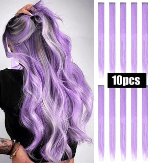  10 PCS Colored Hair Extensions Clips cashymart