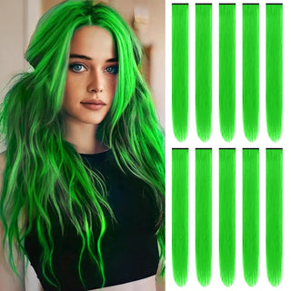  10 PCS Colored Hair Extensions Clips cashymart