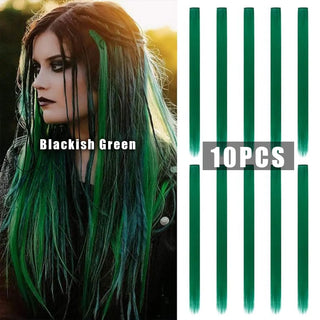  10 PCS Colored Hair Extensions Clips cashymart