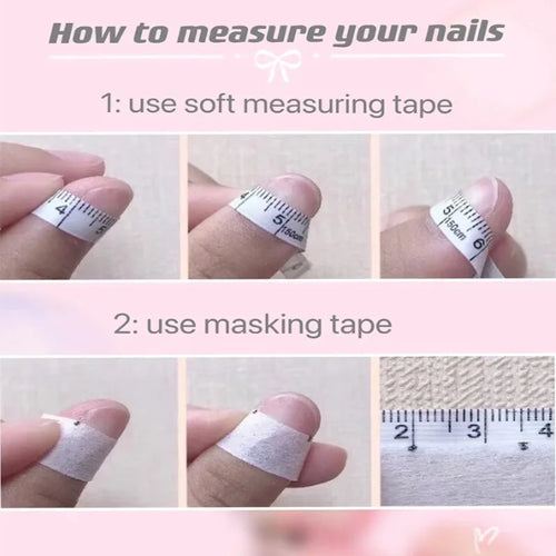  10 Pcs Almond Press On Nails Pink Strawberry Bear Design cashymart