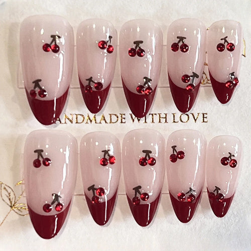  10 Pcs Metallic Glitter Press On Nails cashymart