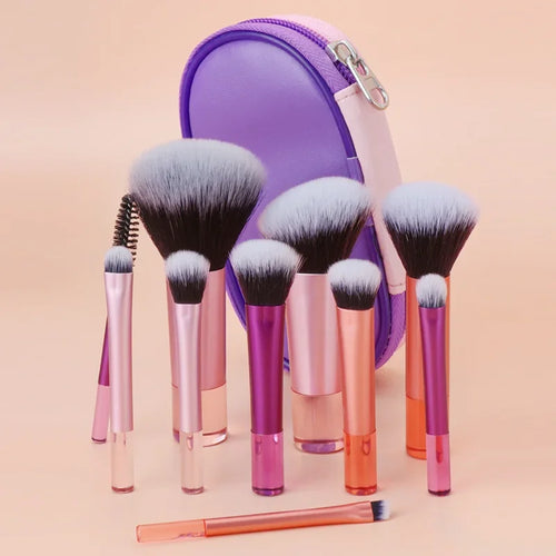 10 Piece Mini Makeup Brush Set Professional Tools cashymart