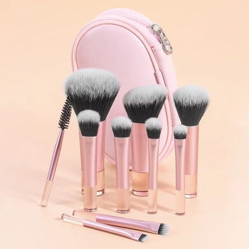  10 Piece Mini Makeup Brush Set Professional Tools cashymart