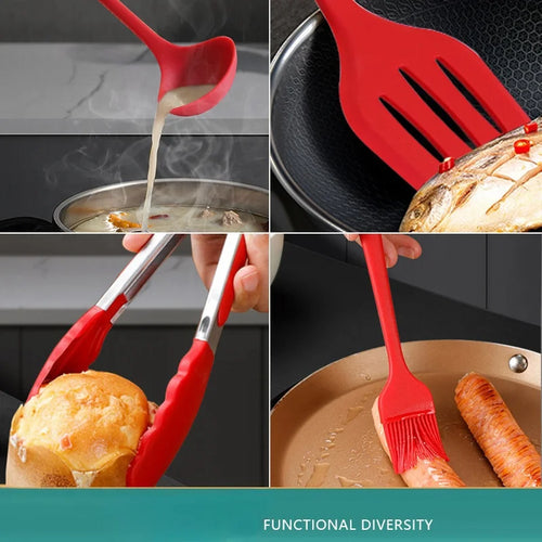  10 Piece Silicone Cookware Set for Kitchen cashymart