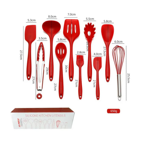  10 Piece Silicone Cookware Set for Kitchen cashymart