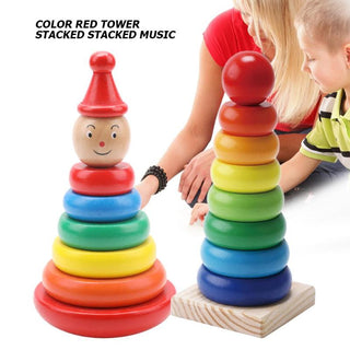  Educational Wooden Stacked Circle Toy cashymart