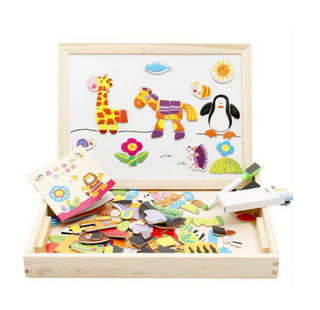  Kids Magnetic Art Easel Animal Puzzle Set cashymart