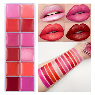  12-Color Lipstick Palette cashymart