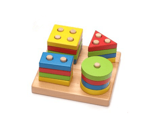  Wooden Geometric Shapes Educational Puzzle for Kids cashymart