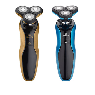  Gold & Blue Three-Blade Electric Shaver cashymart