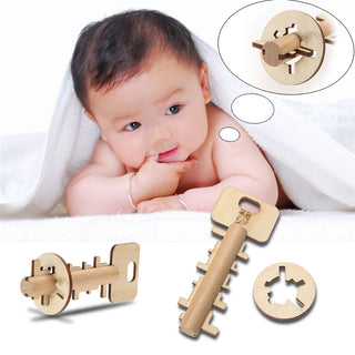  Bamboo Educational Lock and Key Toy cashymart