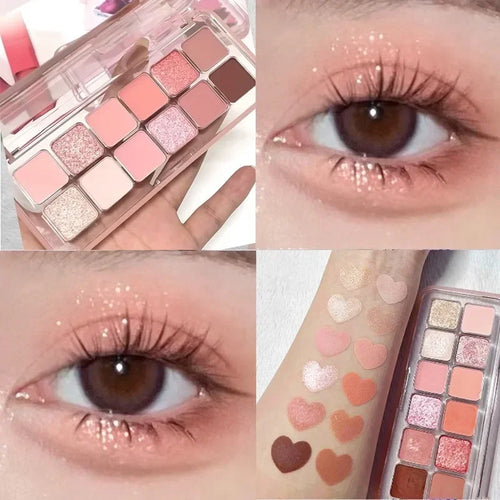  12 Colors Pink Eye Shadow Palette for Beginners cashymart