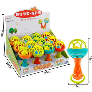  Intelligence Grasping Gums Plastic Hand Bell Rattle cashymart